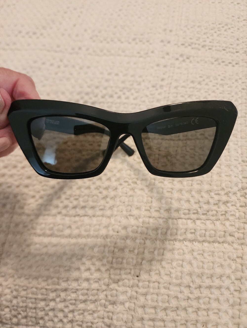 Derek Lam IO Crosby Prishna Cat Eye Sunglasses Black New Without Case